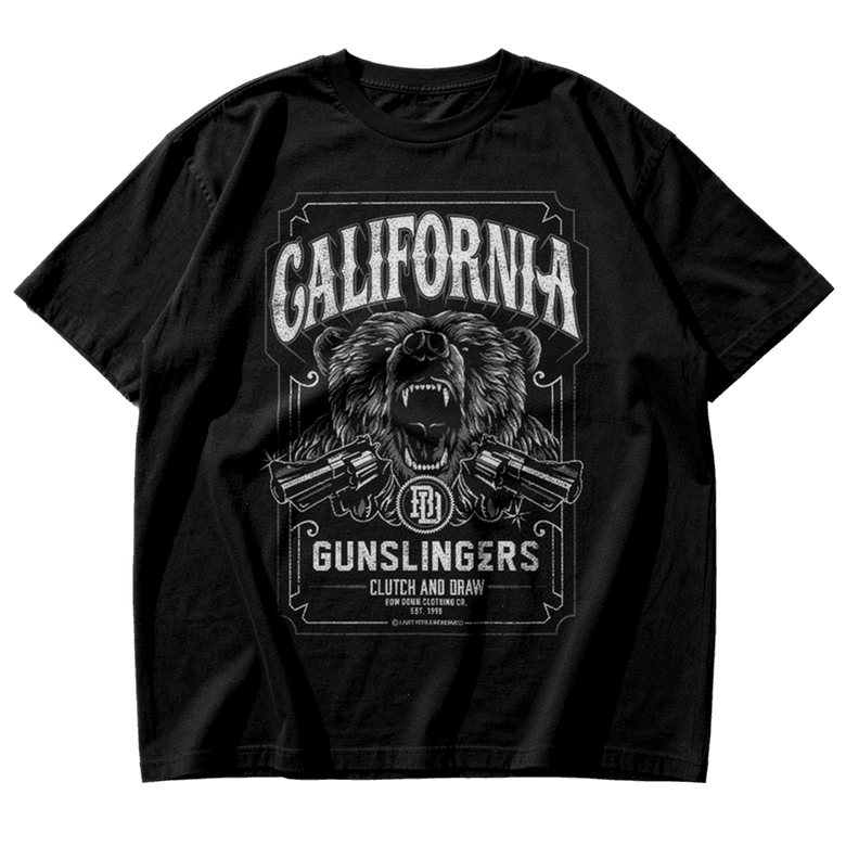 Black California Gunslingers graphic T-shirt